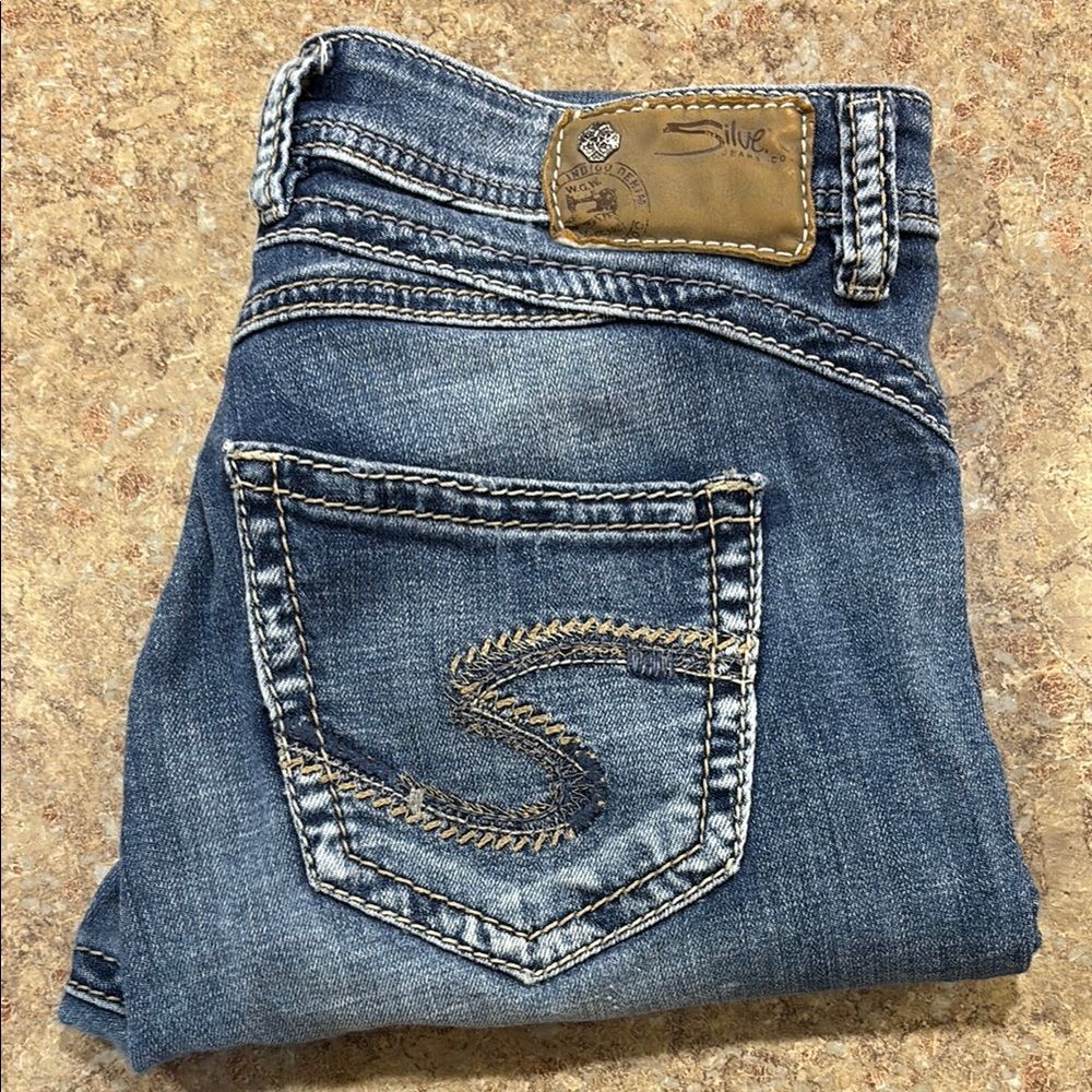 Silver Jeans Women's Denim with Tan Accents